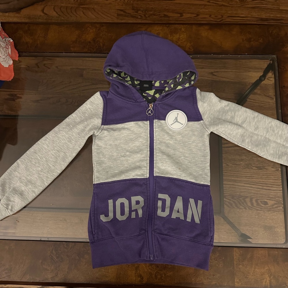 Jordan Purple and Gray Sweatshirt Hoodie